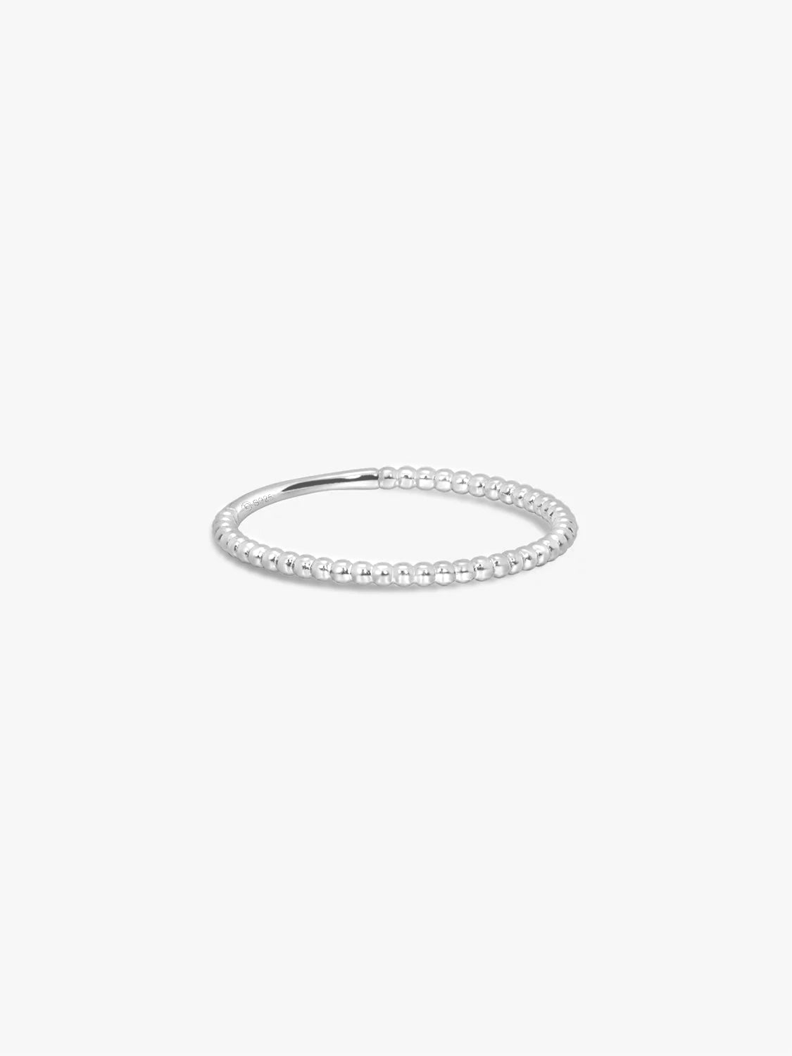 Silver Beaded Ring