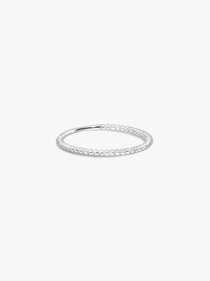 Silver Beaded Ring