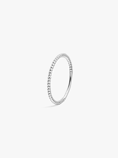 Silver Beaded Ring