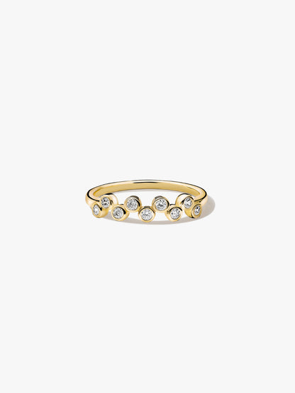 Bezel Sapphire Zig-Zag Ring