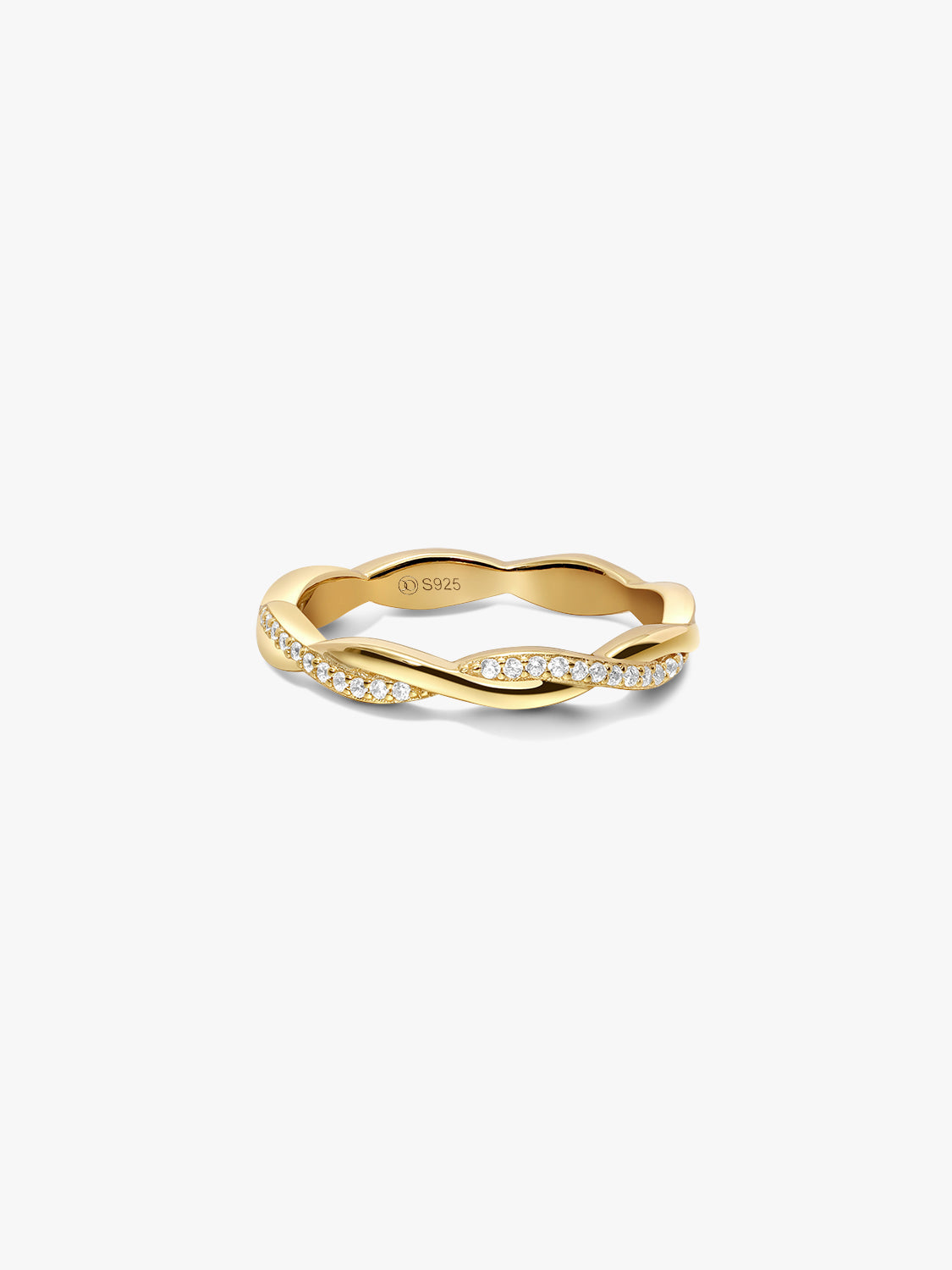 Twisted Pave Ring