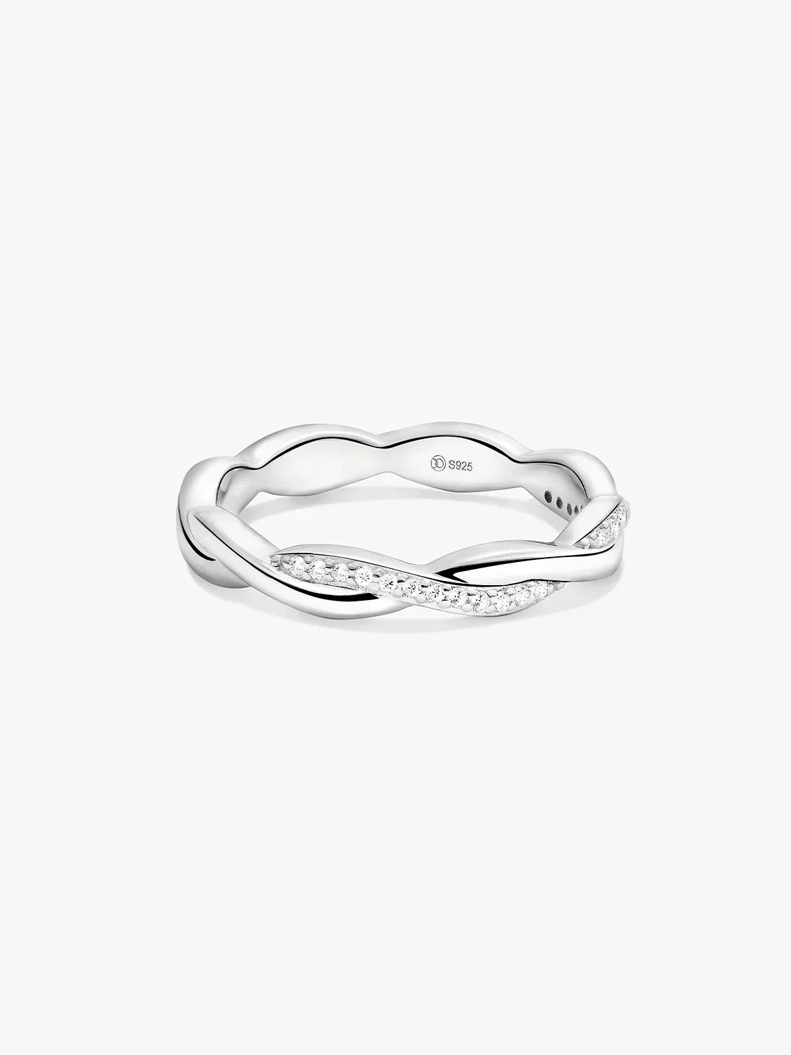 Twisted Pave Ring
