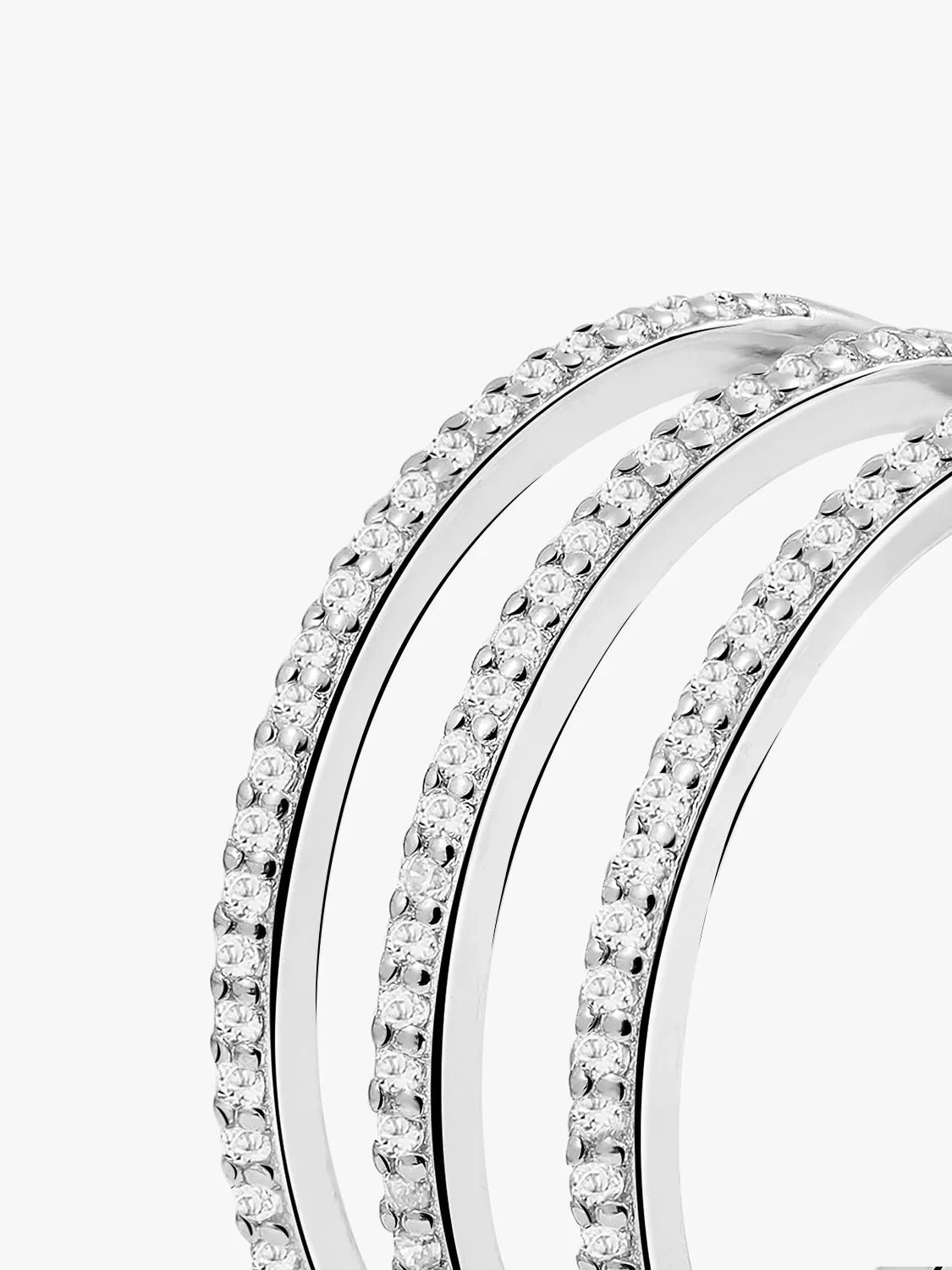 Pave Triple Row Ring