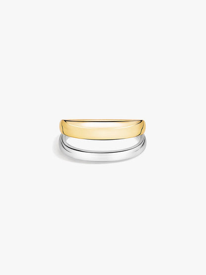 Mixed Dome Layered Ring