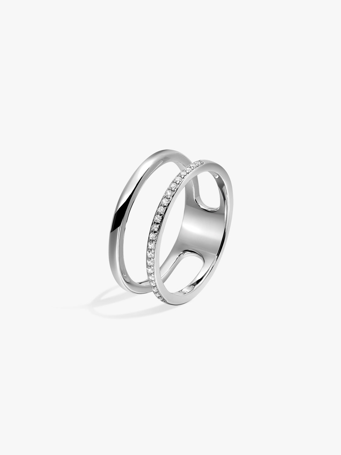 Pave Double Stacker Ring