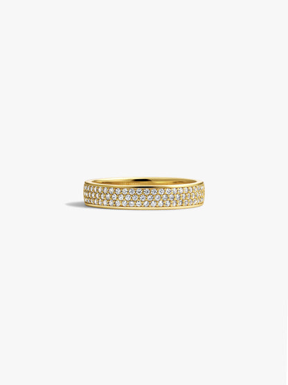 Pave Crystal Bold Stacker Ring